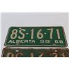 Image 2 : Pair of Alberta School Bus License Plates - 1968