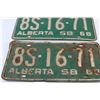 Image 3 : Pair of Alberta School Bus License Plates - 1968