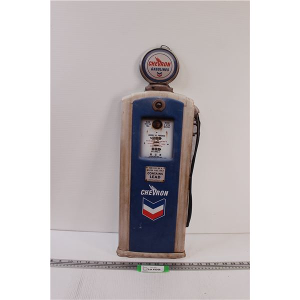 Chevron Gas Metal Sign - 24" x 8"