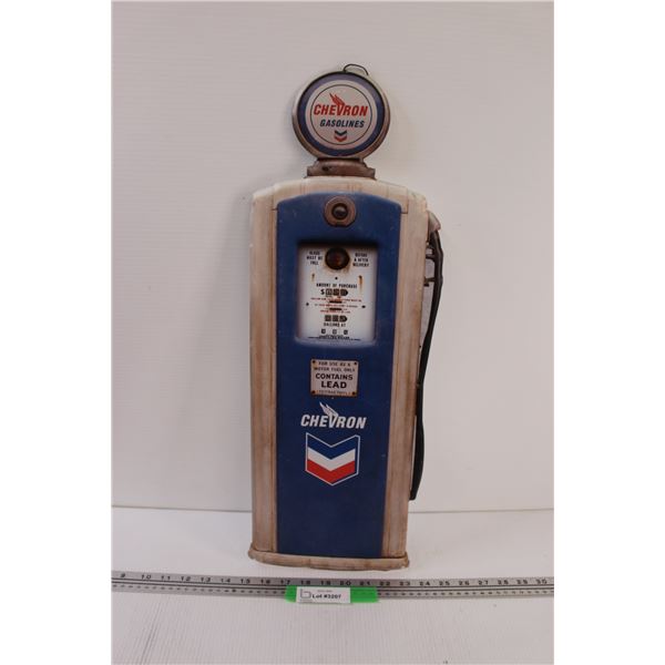 Chevron Gas Metal Sign - 24" x 8"