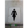 Image 1 : Ladies Bathroom Sign 12'' x 9''