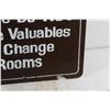 Image 3 : Wall Sign - ''Employees, Please Do Not Leave Valuables in Change Rooms'' 13'' x 13''