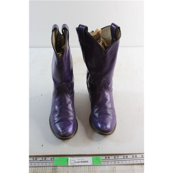 Leather Cowboy Boots - Size 6