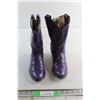 Image 1 : Leather Cowboy Boots - Size 6