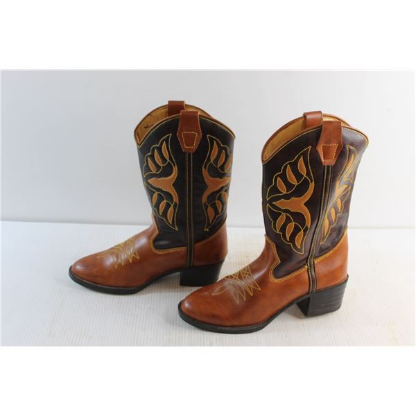 Leather Cowboy Boots - Size 7
