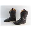 Image 1 : Leather Cowboy Boots - Size 10''