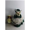 Image 2 : (2) Porcelain Dolls and Sterlite Tote 16'' x 9''