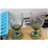 Image 2 : (3) Ice Cube Trays, Cutting Board, (2) Glasses, Candle Holder, Assorted Kitchen Ware