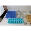 Image 8 : (3) Ice Cube Trays, Cutting Board, (2) Glasses, Candle Holder, Assorted Kitchen Ware