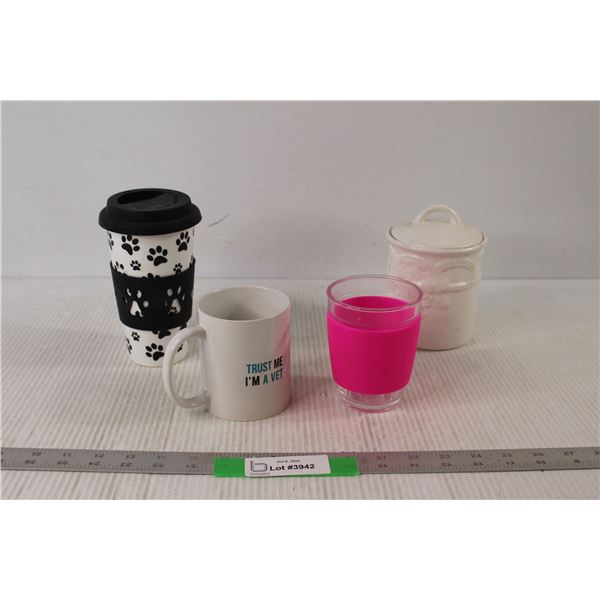 (3) Cups, Jar