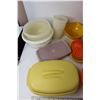 Image 2 : * Assorted Tupperware Containers, Pitcher, and Strainer