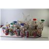 Lot of Empty Pepsi Containers (glass-plastic-tin) & Cups