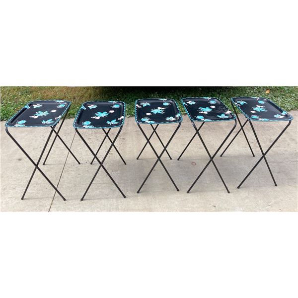 TV TRAYS, LOT OF FIVE