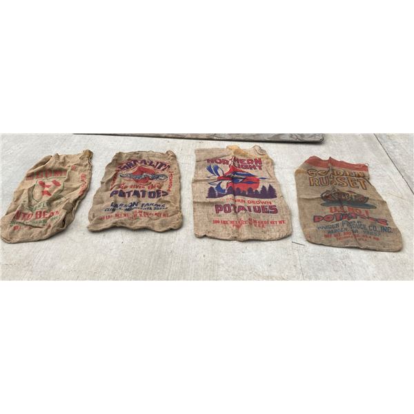 POTATO SACKS, LOT OF FOUR
