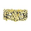 Image 5 : Vintage Blackened 18k Yellow Gold Nugget Dots Textured Eternity Wide Band Ring