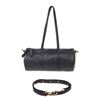 Image 1 : Mansur Gavriel Navy Blue Lambskin Leather Mini Duffle Crossbody Bag