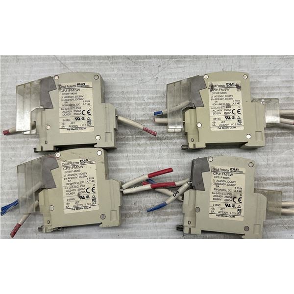 Lot of (4) Fuji #CP31FM/5W Circuit Breakers