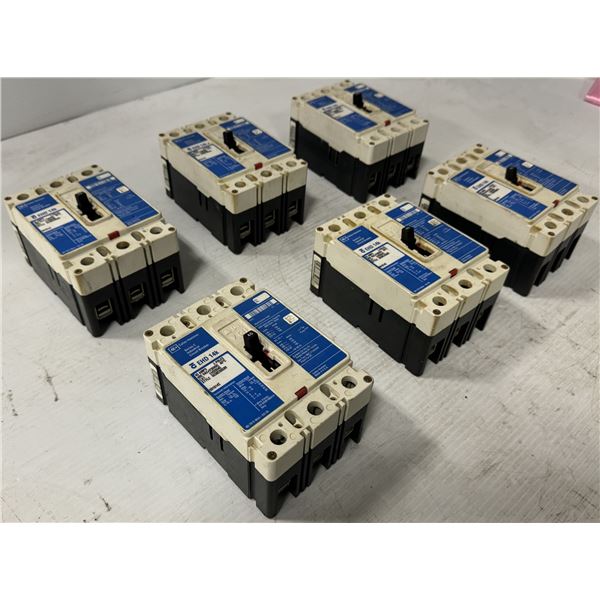Lot of (6) Cutler-Hammer #EDH3040 Industrial Circuit Breakers