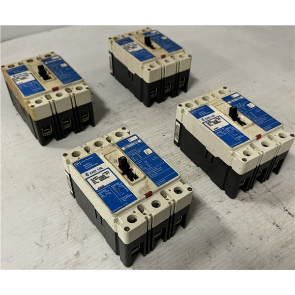 (4) Cutler-Hammer #EHD3030 Industrial Circuit Breaker