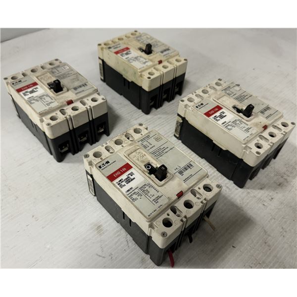 (4) Eaton/Cutler-Hammer #EHD3015 Industrial Circuit Breaker