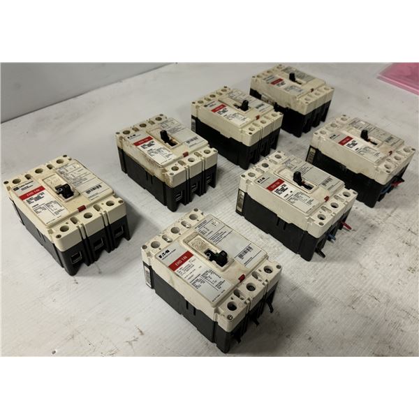 Lot of (7) Eaton/Cutler-Hammer #EHD3030 Industrial Breakers