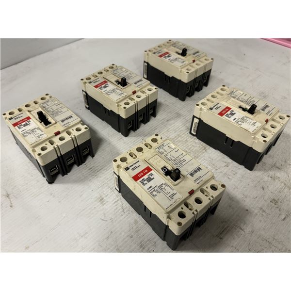 Lot of (5) Eaton/Cutler-Hammer #EHD3060 Industrial Circuit Breaker