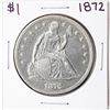 Image 1 : 1872 $1 Seated Liberty Silver Dollar Coin