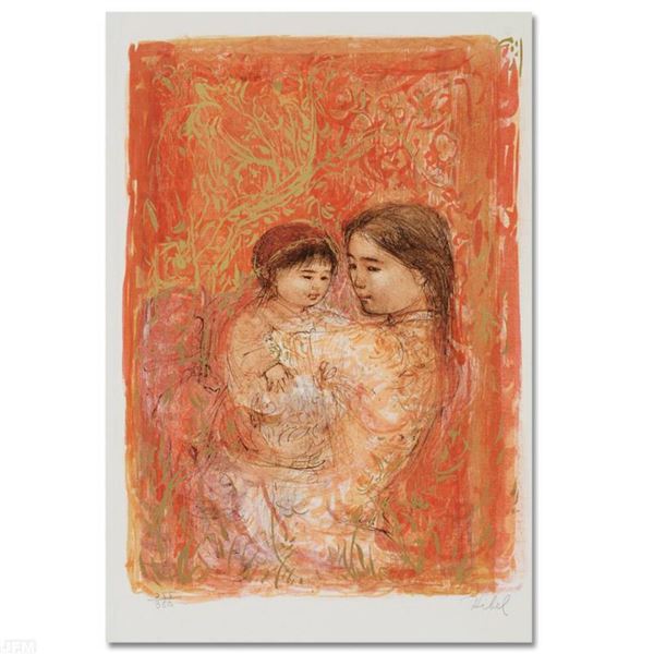 Edna Hibel (1917-2014) "Thai Family" Limited Edition Lithograph on Paper
