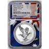 Image 1 : 2023P Australia $1 Wedge Tailed Eagle Silver Coin NGC MS70 FDOI Flag Core Mercanti