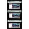 (3) Consecutive 2017 Djibouti 40 Francs Bank Notes PMG Seventy Gem Uncirculated 70EPQ*