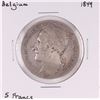 1849 Belgium 5 Francs Silver Coin