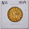 Image 1 : 1849 $10 Liberty Head Eagle Gold Coin