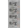 Uncut Sheet of (4) State of Louisiana Baby Bond Obsolete Notes