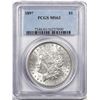 1897 $1 Morgan Silver Dollar Coin PCGS MS63