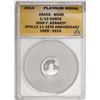 2014 Proof 1/10 oz Platinum JFK Apollo 11 Anniversary Medal ANACS MS68