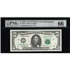 1995 $5 Federal Reserve Note Minneapolis Fr. 1985-I PMG Gem Uncirculated 66