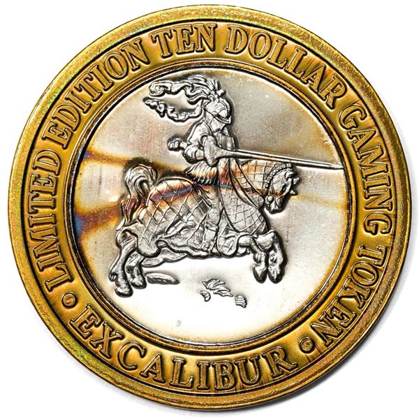 .999 Silver Excalibur Las Vegas Nevada $10 Casino Limited Edition Gaming Token