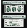 Set of Giori Test Note Washington & Lincoln Memorial PMG Superb Gem Unc 68EPQ