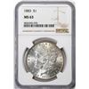 1883 $1 Morgan Silver Dollar Coin NGC MS63