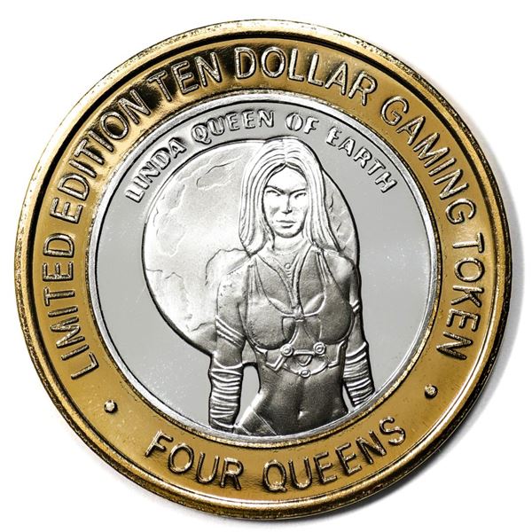 .999 Silver Four Queens Casino Hotel Las Vegas $10 Limited Edition Gaming Token