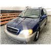 Image 3 : D3 -- 2004 KIA SEDONA, BLUE, 124491 KMS