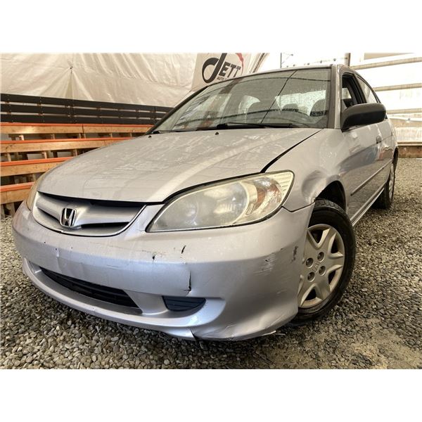 A12R -- 2004 HONDA CIVIC, SILVER, 185711 KMS