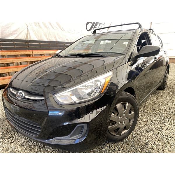 C3 -- 2015 HYUNDAI ACCENT, BLACK, 164437 KMS