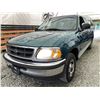 Image 3 : A12M -- 1998 FORD F150, GREEN, 336035 KMS !NO RESERVE!