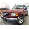 Image 1 : A8 -- 2002 FORD RANGER, RED, 155120 KMS, REAR WHEEL DRIVE,  REBUILT STATUS, 3 ACCIDENTS, 1 GLASS CLA