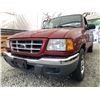 Image 2 : A8 -- 2002 FORD RANGER, RED, 155120 KMS, REAR WHEEL DRIVE,  REBUILT STATUS, 3 ACCIDENTS, 1 GLASS CLA