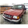 Image 3 : A8 -- 2002 FORD RANGER, RED, 155120 KMS, REAR WHEEL DRIVE,  REBUILT STATUS, 3 ACCIDENTS, 1 GLASS CLA