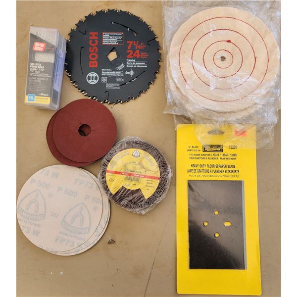 759 -- SCRAPER BLADE, SAW BLADE, SANDING DISKS, AND MORE