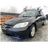 Image 2 : A5 -- 2005 HONDA CIVIC LX, BLACK, 221433 KMS