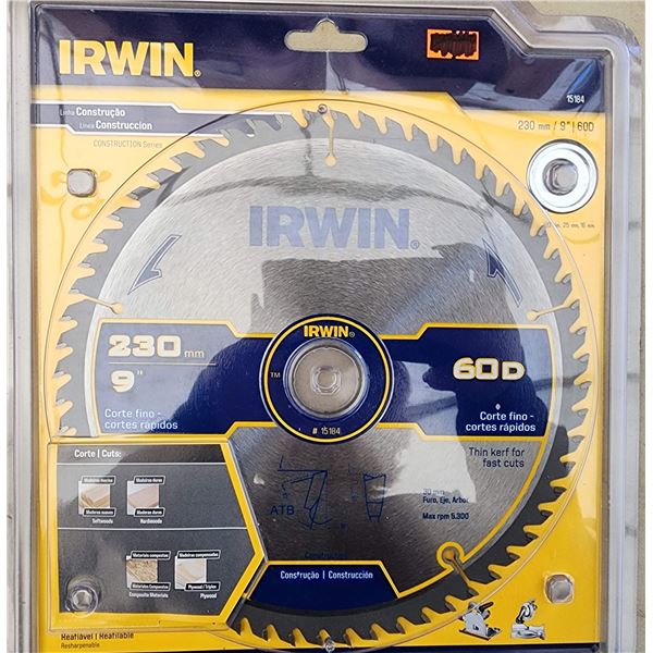 312 -- IRWIN 9  CONSTRUCTION SAW BLADE